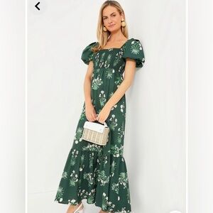 GORGEOUS Viridian Stamped Bouquets Gabrielle Dress from Tuckernuck.New with tags